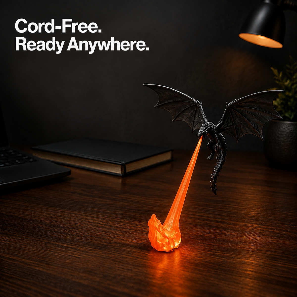 🔥 2026 HOT SALE 🔥 Dragonfire Wireless LED Dragon Lamp – Epic Fire-Breathing Dragon Light for Gaming Rooms, Desks & Gifts 🐉✨