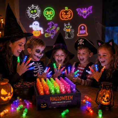 💥 SAVE 50%-Arbxmbx® Holiday LED Finger Projector Rings — Halloween & Christmas