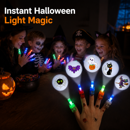 💥 SAVE 50%-Arbxmbx® Holiday LED Finger Projector Rings — Halloween & Christmas