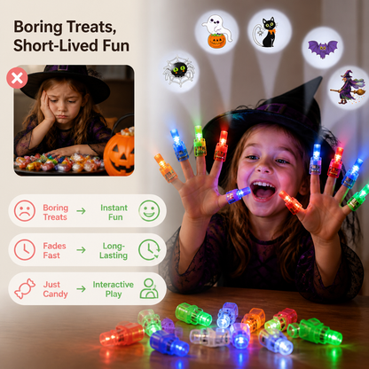 💥 SAVE 50%-Arbxmbx® Holiday LED Finger Projector Rings — Halloween & Christmas