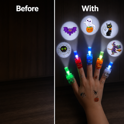 💥 SAVE 50%-Arbxmbx® Holiday LED Finger Projector Rings — Halloween & Christmas