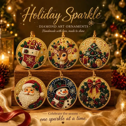 ⚡⚡⚡LAST 44 PCS LEFT!!! ⏳ Last Day 49% OFF – 🎄Beginner-Friendly Christmas Pearl & Gem Diamond Painting DIY Kit | 6 Festive Ornament Designs with Sparkling Pearls, Faceted Gems & 3D Layered Detail 💕