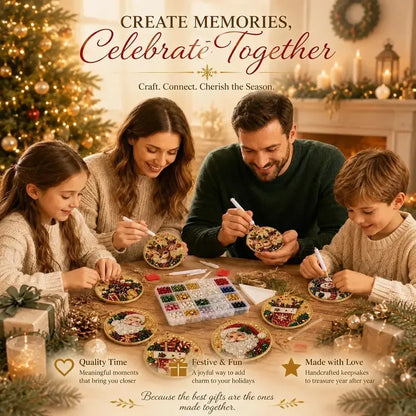 ⚡⚡⚡LAST 44 PCS LEFT!!! ⏳ Last Day 49% OFF – 🎄Beginner-Friendly Christmas Pearl & Gem Diamond Painting DIY Kit | 6 Festive Ornament Designs with Sparkling Pearls, Faceted Gems & 3D Layered Detail 💕