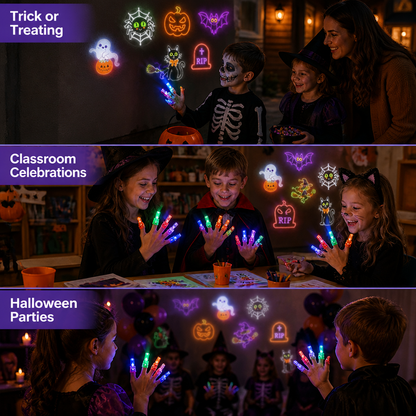 💥 SAVE 50%-Arbxmbx® Holiday LED Finger Projector Rings — Halloween & Christmas