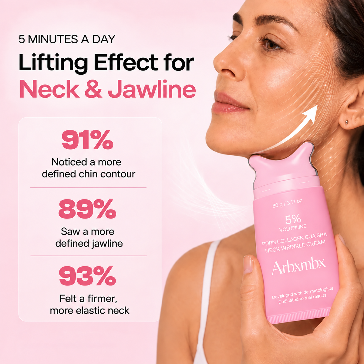 PDRN Neck Cream with Gua Sha Massager