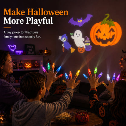 💥 SAVE 50%-Arbxmbx® Holiday LED Finger Projector Rings — Halloween & Christmas