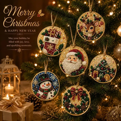 ⚡⚡⚡LAST 44 PCS LEFT!!! ⏳ Last Day 49% OFF – 🎄Beginner-Friendly Christmas Pearl & Gem Diamond Painting DIY Kit | 6 Festive Ornament Designs with Sparkling Pearls, Faceted Gems & 3D Layered Detail 💕