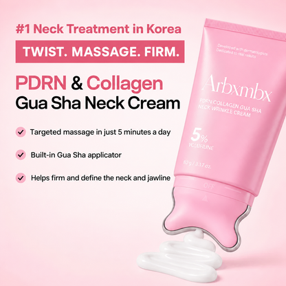 PDRN Neck Cream with Gua Sha Massager