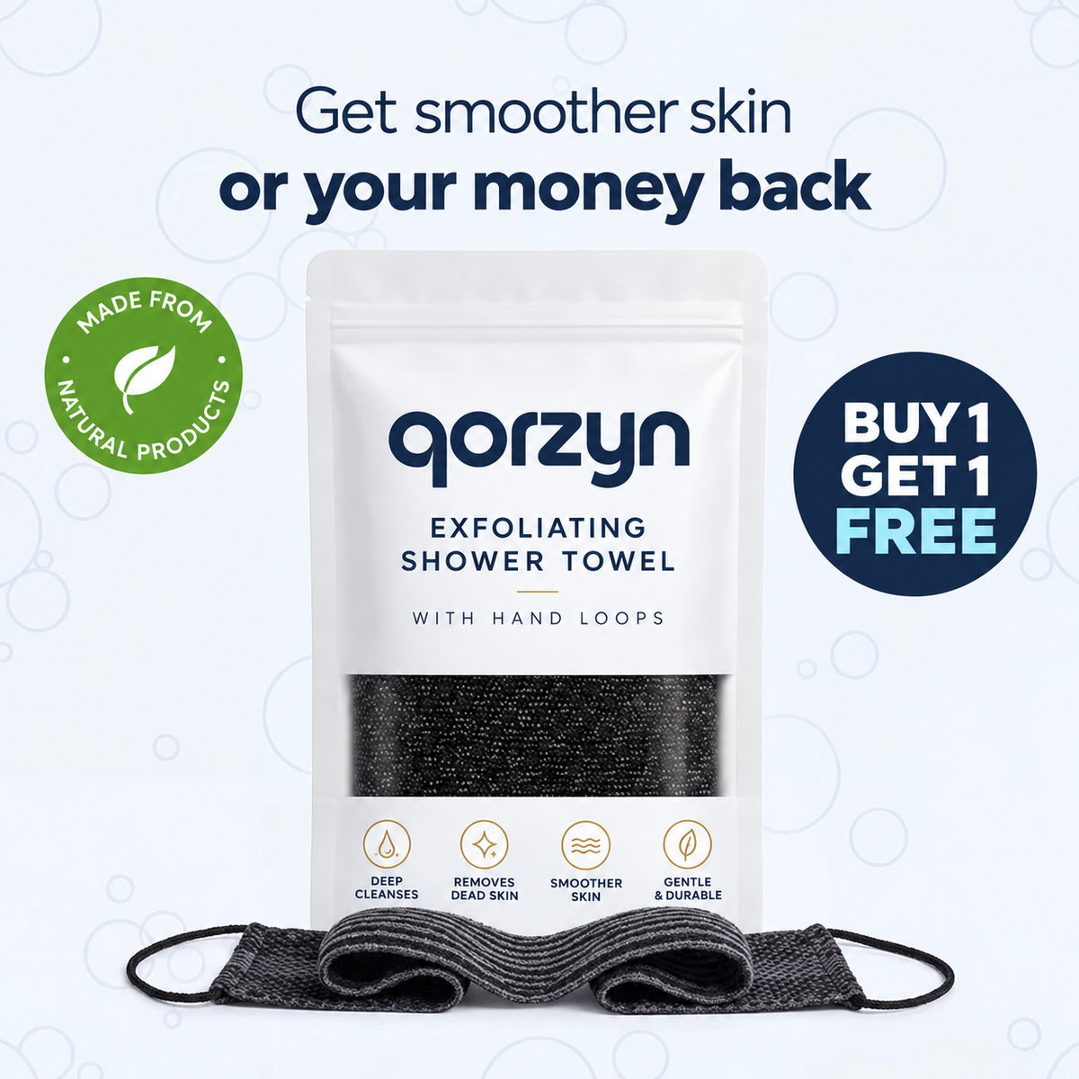 Qorzyn Exfoliating Shower Towel