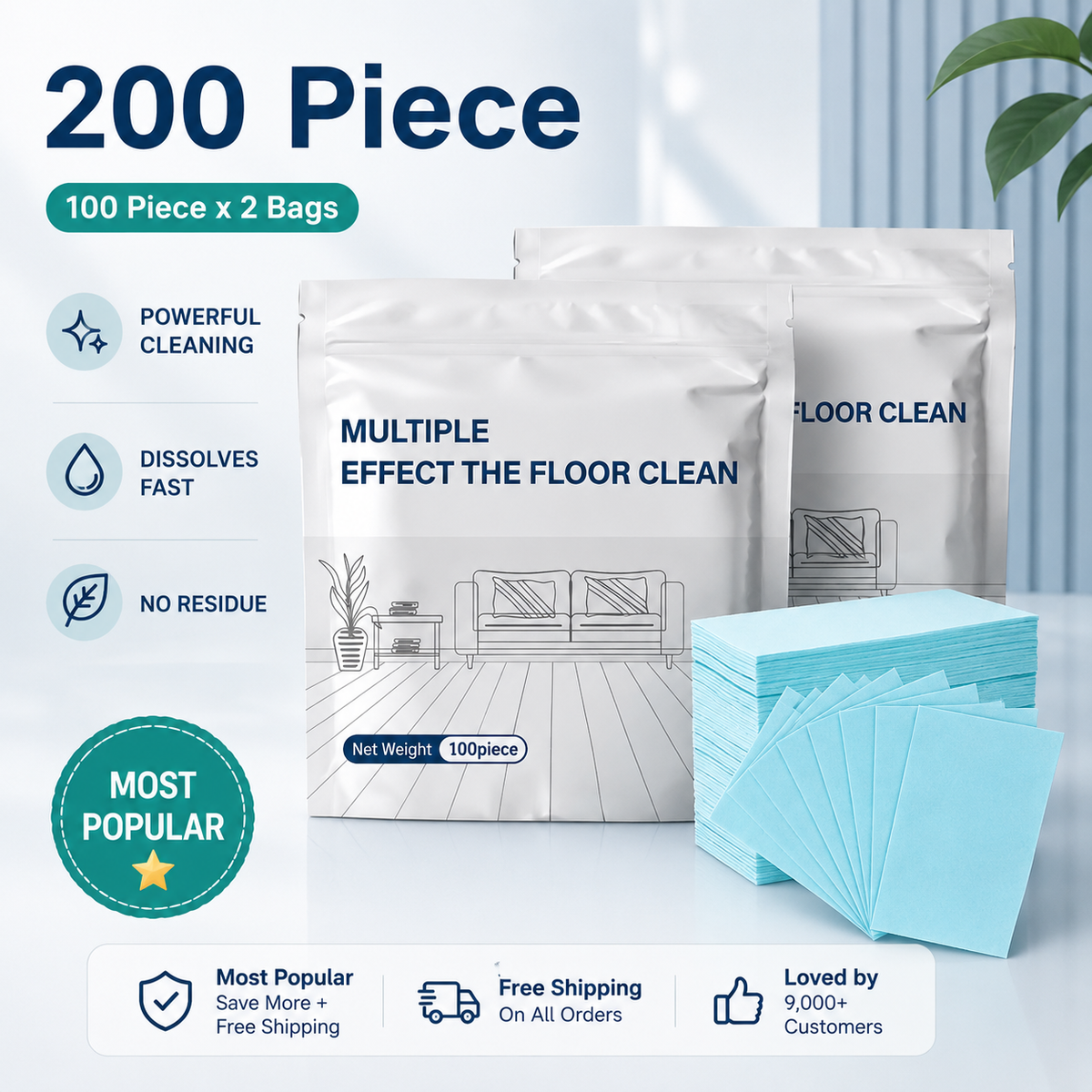 🔥 15% OFF Floor Cleaning Tablets – Multi-Surface Deep Clean