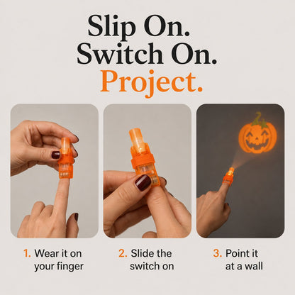 💥 SAVE 50%-Arbxmbx® Holiday LED Finger Projector Rings — Halloween & Christmas