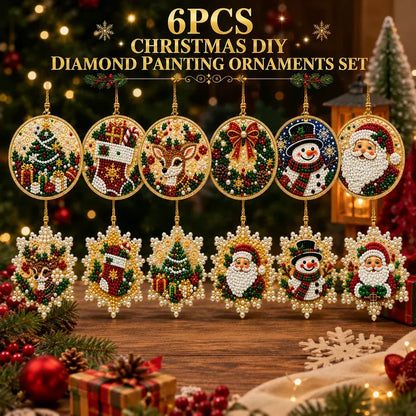 ⚡⚡⚡LAST 44 PCS LEFT!!! ⏳ Last Day 49% OFF – 🎄Beginner-Friendly Christmas Pearl & Gem Diamond Painting DIY Kit | 6 Festive Ornament Designs with Sparkling Pearls, Faceted Gems & 3D Layered Detail 💕