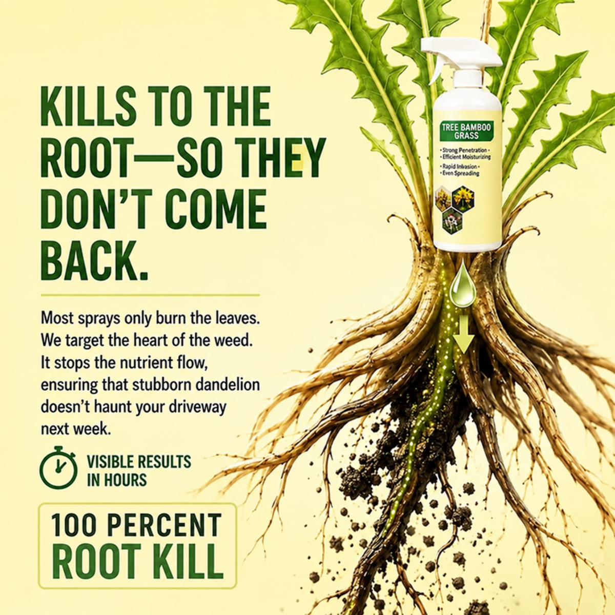 💥 SAVE 50% -Fast-Acting Natural Weed & Grass Killer Spray