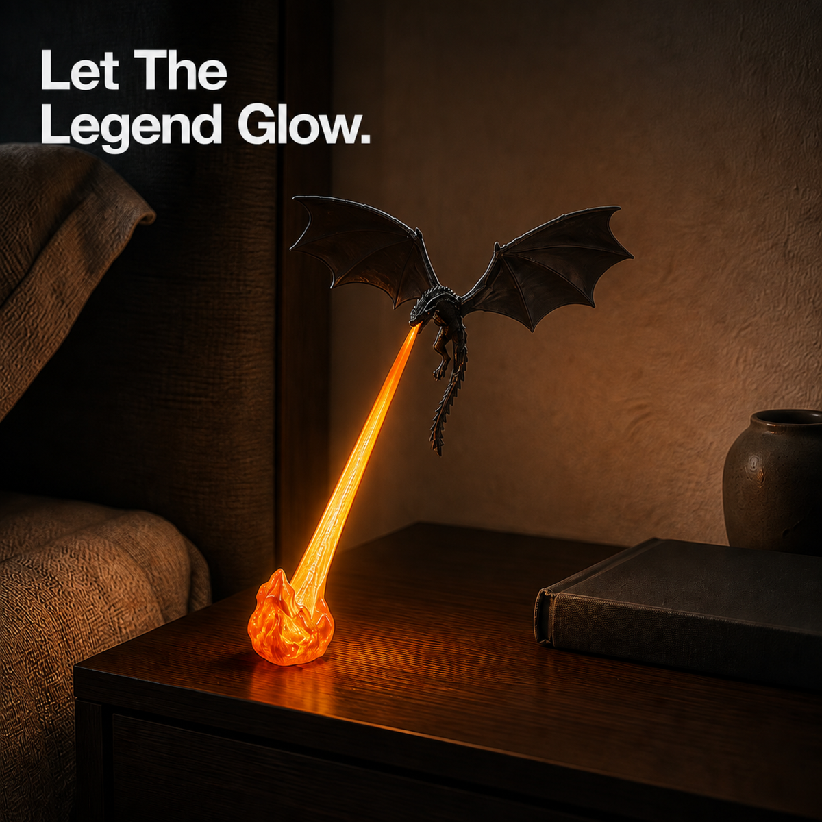🔥 2026 HOT SALE 🔥 Dragonfire Wireless LED Dragon Lamp – Epic Fire-Breathing Dragon Light for Gaming Rooms, Desks & Gifts 🐉✨