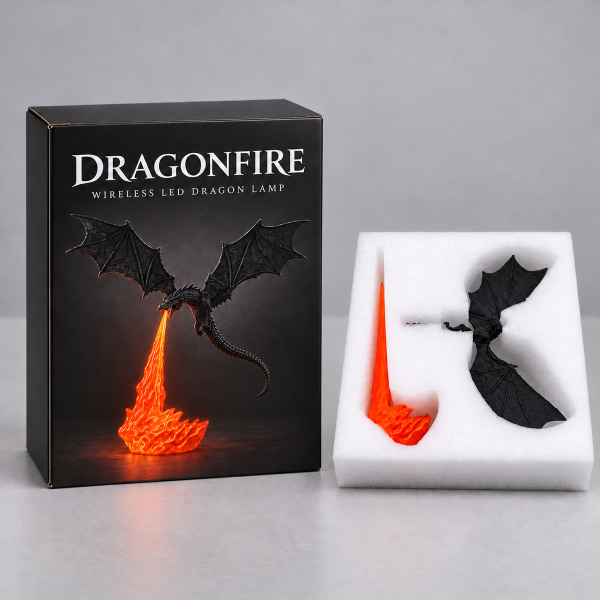 🔥 2026 HOT SALE 🔥 Dragonfire Wireless LED Dragon Lamp – Epic Fire-Breathing Dragon Light for Gaming Rooms, Desks & Gifts 🐉✨
